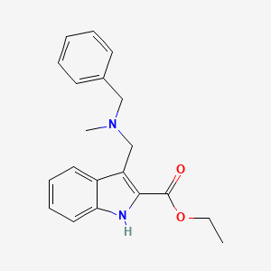 molecular formula C20H22N2O2 B8381331 ethyl 3-{[benzyl(methyl)amino]methyl}-1H-indole-2-carboxylate 