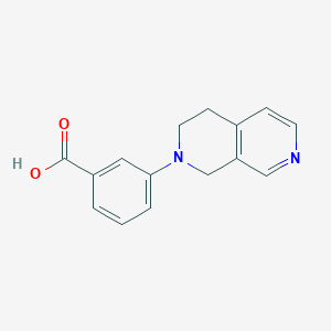 molecular formula C15H14N2O2 B8381352 3-(3,4-dihydro-2,7-naphthyridin-2(1H)-yl)benzoic acid 