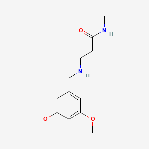 molecular formula C13H20N2O3 B8381355 3-[(3,5-dimethoxyphenyl)methylamino]-N-methyl-propanamide 