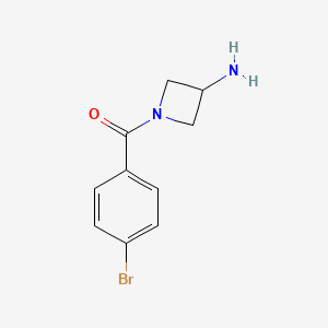 molecular formula C10H11BrN2O B8381370 (3-Aminoazetidin-1-yl)(4-bromophenyl)methanone 