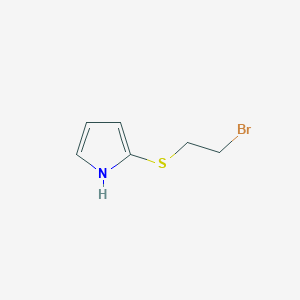 molecular formula C6H8BrNS B8381396 2(2-Bromoethylthio)pyrrole 