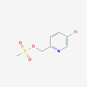 molecular formula C7H8BrNO3S B8381432 (5-Bromopyridin-2-yl)methyl methanesulfonate 