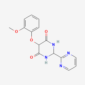 Rac-5-(2-methoxy-phenoxy)-2-pyrimidin-2-yl-tetrahydropyrimidin-4,6-dione