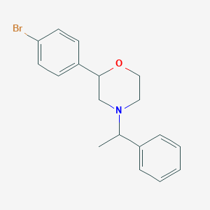 molecular formula C18H20BrNO B8381481 2-(4-Bromophenyl)-4-(1-phenylethyl)morpholine 