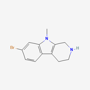 molecular formula C12H13BrN2 B8381488 7-Bromo-9-methyl-2,3,4,9-tetrahydro-1H-pyrido[3,4-b]indole 