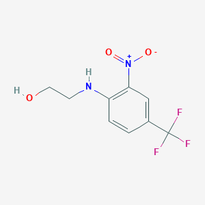 molecular formula C9H9F3N2O3 B083815 2-((2-硝基-4-(三氟甲基)苯基)氨基)乙醇 CAS No. 10442-83-8