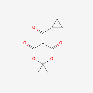 molecular formula C10H12O5 B8381511 5-Cyclopropylcarbonyl-2,2-dimethyl-1,3-dioxan-4,6-dione CAS No. 134302-11-7