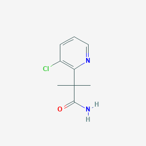 molecular formula C9H11ClN2O B8381529 2-(3-Chloropyridin-2-yl)isobutyramide 