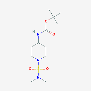 molecular formula C12H25N3O4S B8381551 tert-Butyl 1-[(dimethylamino)sulfonyl]-4-piperidinecarbamate 