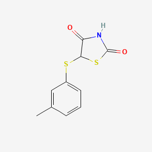 molecular formula C10H9NO2S2 B8381556 5-(Toluene-3-sulfanyl)-thiazolidine-2,4-dione 