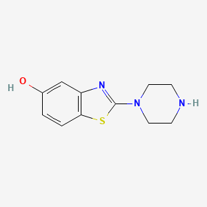 molecular formula C11H13N3OS B8381563 2-(Piperazinyl)-benzothiazol-5-ol 