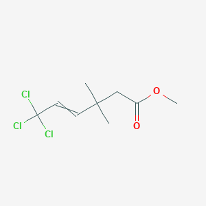 molecular formula C9H13Cl3O2 B8381571 Methyl 6,6,6-trichloro-3,3-dimethylhex-4-enoate CAS No. 63963-48-4