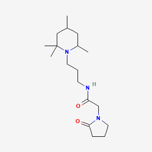 molecular formula C18H33N3O2 B8381581 N-[3-(2,2,4,6-tetramethyl-1-piperidinyl)propyl]-2-oxo-1-pyrrolidineacetamide 