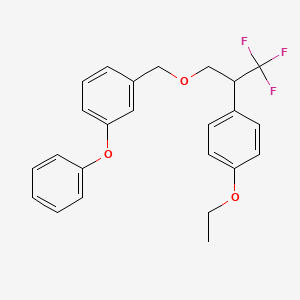 molecular formula C24H23F3O3 B8381606 2-(4-Ethoxyphenyl)-3,3,3-trifluoropropyl 3-phenoxybenzyl ether 