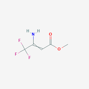 molecular formula C5H6F3NO2 B8381613 Methyl 4,4,4-trifluoro-3-amino-2-butenoate 