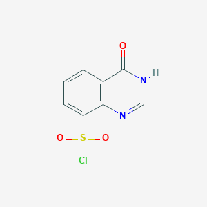 molecular formula C8H5ClN2O3S B8381630 4-Hydroxyquinazoline-8-sulfonyl chloride 