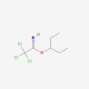 molecular formula C7H12Cl3NO B8381647 3-Pentyl trichloroacetimidate 