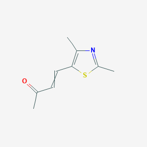 molecular formula C9H11NOS B8381685 1-(2,4-Dimethyl-5-thiazolyl)but-1-en-3-one 
