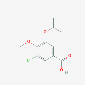 molecular formula C11H13ClO4 B8381738 3-Chloro-5-isopropoxy-4-methoxybenzoic acid 