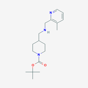 molecular formula C18H29N3O2 B8381745 4-{[(3-Methyl-pyridin-2-ylmethyl)-amino]-methyl}-piperidine-1-carboxylic acid tert-butyl ester 