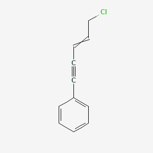 molecular formula C11H9Cl B8381753 5-Chloro-pent-3-en-1-ynyl-benzene 