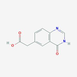 molecular formula C10H8N2O3 B8381766 2-(4-Oxo-3,4-dihydroquinazolin-6-yl)acetic acid 