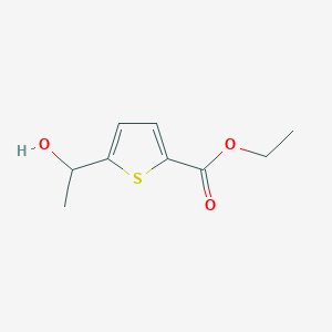 molecular formula C9H12O3S B8381773 Ethyl 5-(1-hydroxyethyl)thiophene-2-carboxylate 