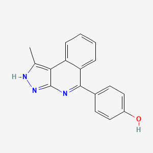 molecular formula C17H13N3O B8381807 4-(1-methyl-3H-pyrazolo[3,4-c]isoquinolin-5-yl)phenol 