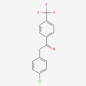 molecular formula C15H10ClF3O B8381814 2-(4-Chloro-phenyl)-1-(4-trifluoromethyl-phenyl)ethanone 