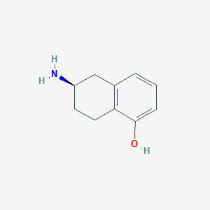 molecular formula C10H13NO B8381826 (6R)-6-Amino-5,6,7,8-tetrahydronaphthalen-1-ol 