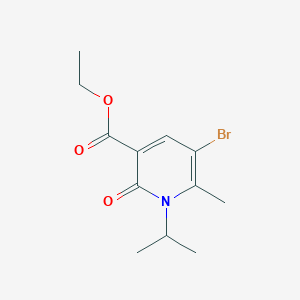 molecular formula C12H16BrNO3 B8381832 Ethyl 5-Bromo-1-Isopropyl-6-Methyl-2-oxo-1,2-Dihydropyridine-3-Carboxylate 
