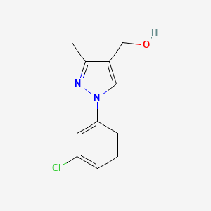 molecular formula C11H11ClN2O B8381851 [1-(3-Chlorophenyl)-3-methylpyrazol-4-yl]methanol 