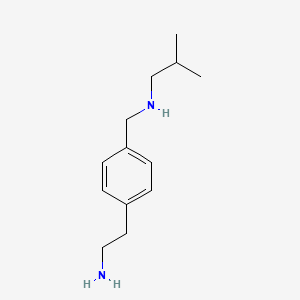 molecular formula C13H22N2 B8381856 N-[4-(2-aminoethyl)benzyl]-2-methylpropan-1-amine 