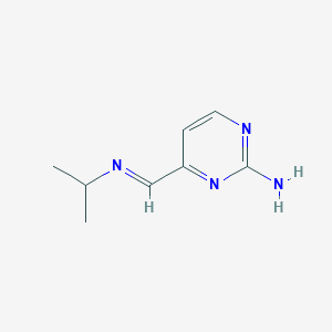 molecular formula C8H12N4 B8381864 2-Aminopyrimidine-4-carboxaldehyde (2-propyl)imine 