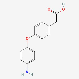molecular formula C14H13NO3 B8381896 [p-(p-Aminophenoxy)phenyl]acetic Acid 