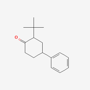 molecular formula C16H22O B8381910 2-Tert-butyl-4-phenyl-cyclohexanone 
