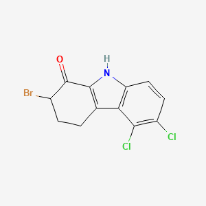 molecular formula C12H8BrCl2NO B8381928 2-Bromo-5,6-dichloro-2,3,4,9-tetrahydro-1H-carbazol-1-one 