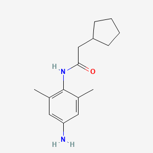 molecular formula C15H22N2O B8381930 N-(4-Amino-2,6-dimethyl-phenyl)-2-cyclopentyl-acetamide 
