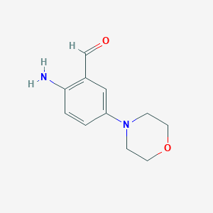 molecular formula C11H14N2O2 B8381945 2-Amino-5-morpholin-4-ylbenzaldehyde CAS No. 927891-84-7