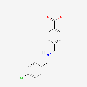 molecular formula C16H16ClNO2 B8381953 Methyl 4-{[(4-chlorobenzyl)amino]methyl}benzoate 