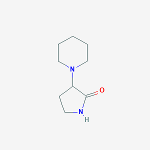 molecular formula C9H16N2O B8381977 3-Piperidin-1-yl-pyrrolidin-2-one 