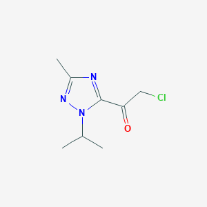 molecular formula C8H12ClN3O B8381981 2-chloro-1-(1-isopropyl-3-methyl-1H-1,2,4-triazol-5-yl)ethanone 