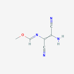 molecular formula C6H6N4O B8381984 methyl N-(2-amino-1,2-dicyanoethenyl)methanimidate 