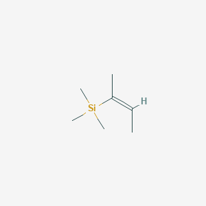 molecular formula C7H16Si B008382 Silane, trimethyl(1-methyl-1-propenyl)-, (E)- CAS No. 87842-32-8