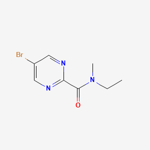 molecular formula C8H10BrN3O B8382003 5-bromo-N-ethyl-N-methylpyrimidine-2-carboxamide 