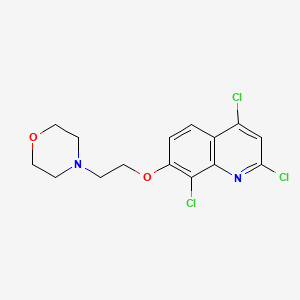 molecular formula C15H15Cl3N2O2 B8382005 2,4,8-Trichloro-7-(2-morpholin-4-yl-ethoxy)-quinoline 