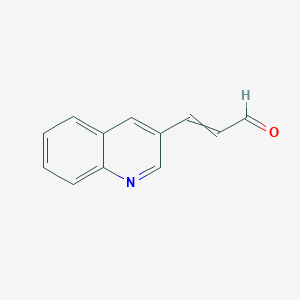 molecular formula C12H9NO B8382024 3-(Quinolin-3-yl)prop-2-enal CAS No. 219873-09-3
