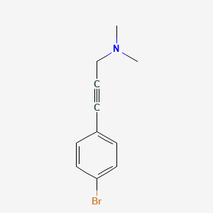 molecular formula C11H12BrN B8382040 3-(4-bromophenyl)-N,N-dimethylprop-2-yn-1-amine 
