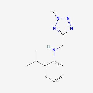 molecular formula C12H17N5 B8382089 N-(2-isopropylphenyl)-N-(2-methyl-2H-tetrazol-5-ylmethyl)amine 
