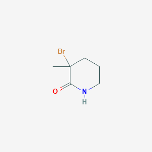 molecular formula C6H10BrNO B8382135 3-Bromo-3-methyl-2-piperidone 